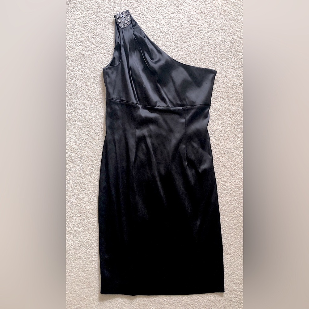 Calvin Klein one shoulder cocktail dress